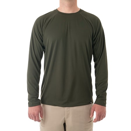 First Tactical PERFORMANCE TRAINING T-SHIRT LONG SLEEVE, 100% Polyester, Pullover, 0 Pocket(s), Olive Drab Green 111504