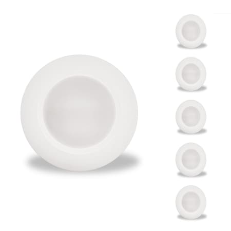 Bulbrite 14WLED 7 ROUND DISC LIGHT 3000K WHITE ALUMINUM, PIGTAIL, 6PK 862898