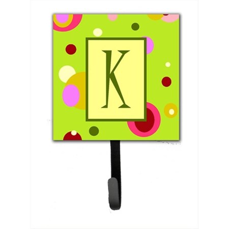 Carolines Treasures Letter K Initial Monogram - Green Leash Holder Or Key Hook CJ1010-KSH4