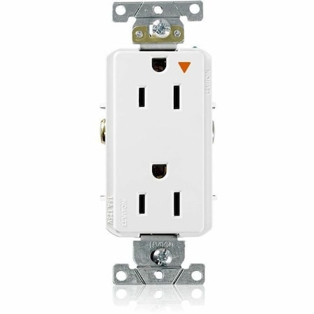 Leviton Plugs&Rcptcls, 15A, 125VAC, Wht, PBT, PK1 16262-WIG