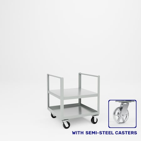 Pucel Double End Push Handle Truck, 30 in W x 36 in H x 30 in D, Black 30-TRE-30S