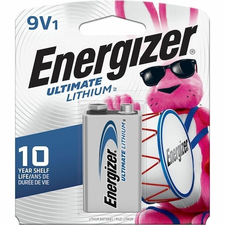 Energizer Ultimate Lithium, 9V Lithium Battery, 9V DC L522BP