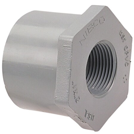 Nibco 5118-3 21/2x2 Flush Spigot x Thread Reducer Bushinging CPVC CB12750
