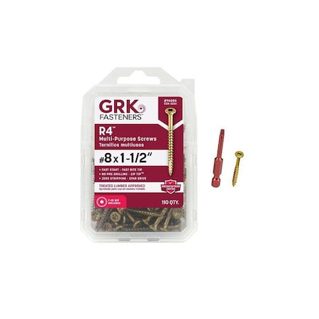 Grk 96085 FRAMING SCREW 8 X 1 1/2 IN GOLD 96085