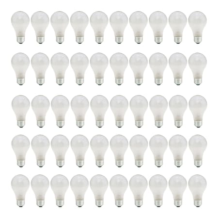 Bulbrite 25w Dimmable Frost A19 Incandescent Light Bulbs Medium (E26) Base, 2700K Warm White Light, 25PK 861943