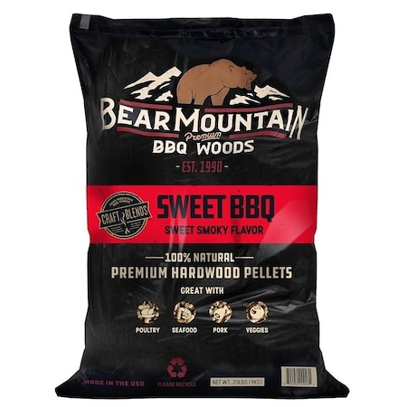 Bear Mountain Craft Blends Series BBQ Pellet, 20 in L, Wood, 20 lb Bag FK92