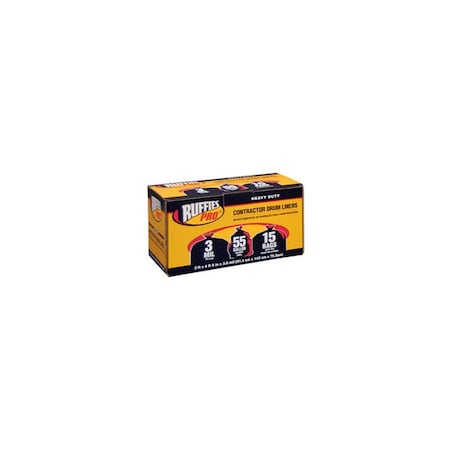 Ruffies Pro Heavy Duty Industrial Drum Liner, 55-Gallons, 15PK 1190275