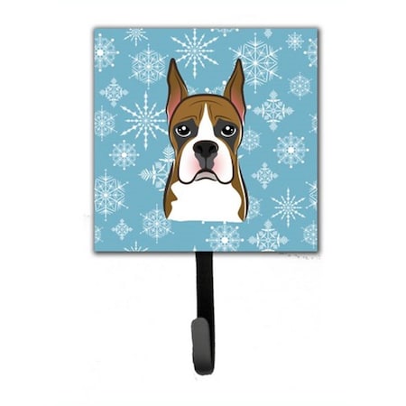 Carolines Treasures Snowflake Boxer Leash and Key Holder BB1657SH4