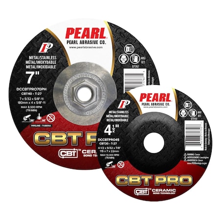 Pearl Type 27, 5 in Dia, Ceramic, 20 Grit DCCBTPRO50H