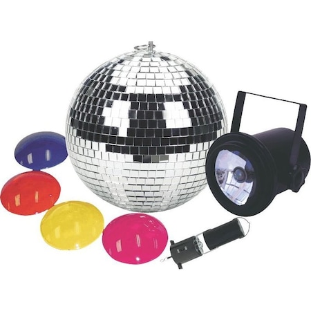 Visual Effects 8-inch Diameter Disco Professional Mirror Ball Party Kit MBK1