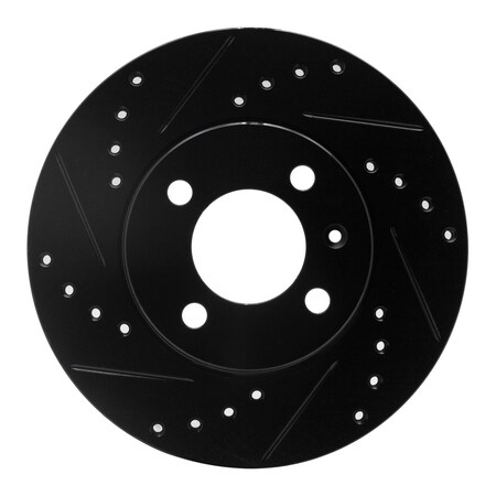 Dynamic Friction Co DFC Brake Rotor - Drilled and Slotted - Black 633-74006L