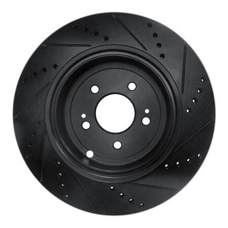 Dynamic Friction Co DFC Brake Rotor - Drilled and Slotted - Black 633-21039L