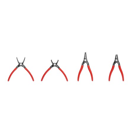 Tekton 5 Inch Internal and External Retaining Ring Pliers Set, 4-Piece, 0.047 in. Tips PRR90015