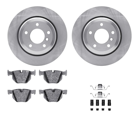 Dynamic Friction Co DFC Rotors with EURO 5000 Ceramic Brake Pads includes Hardware 6612-31276