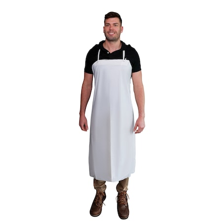 Vguard Vinyl Aprons, Vinyl, 6.0 mil, 45 in, White, 35x45", 72 PK B67O16