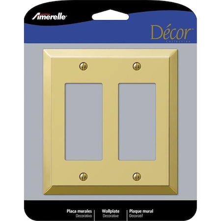 Wormhole 2 Rocker Polished Brass Wallplate WO3303810