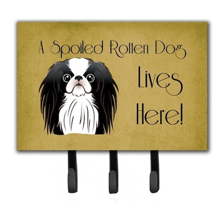 Carolines Treasures Japanese Chin Spoiled Dog Lives Here Leash and Key Holder BB1478TH68