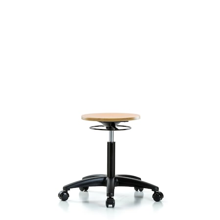 Blue Ridge Ergonomics Bench Stool, Hi, Wood, Casters BR-WMBSO-RG-NF-RC