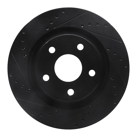 Dynamic Friction Co DFC Brake Rotor - Drilled and Slotted - Black 633-42033L