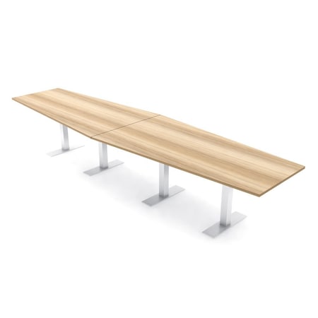 Skutchi Designs 14ft Hexagon Conference Table With Power | Harmony Series | 14 Person Meeting Room Table HAR-HEX.IR-48X168-T-K525-NA