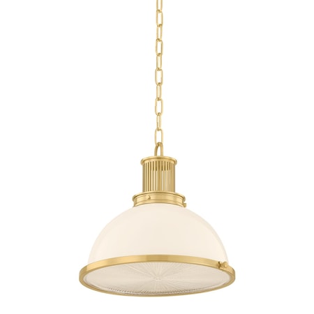 Hudson Valley Lighting Pinesbridge 1 Light Pendant in Aged Brass Finish 9315-AGB