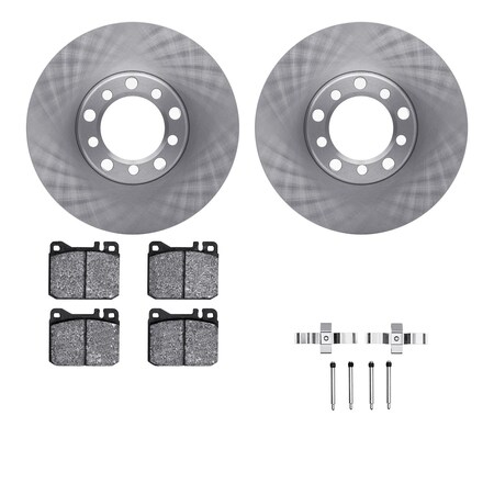Dynamic Friction Co DFC Rotors with EURO 5000 Ceramic Brake Pads includes Hardware 6612-63071