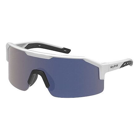 Hexarmor Safety Glasses, Anti-Scratch, Blue Lens, Black/White Frame, Half-Frame 13-11005-15