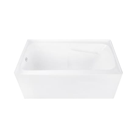 Kingston Brass 54" Acrylic Rectangular 3-Wall Alcove Tub Combo w/ Armrests in Glossy White/Polished Chrome CVTAP543023L1