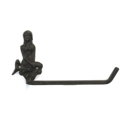 Handcrafted Model Ships 10 in. Cast Iron Mermaid Toilet Paper Holder K-9212-cast-iron