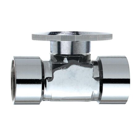 Gizmo 2057PCLF Quarter Turn Shut-Off Straight Valve  Chrome Plated - 0.5 x 0.5 in. GI158623
