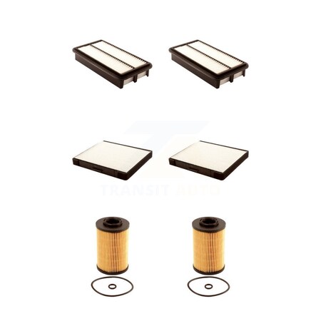 Pur 2x Air + 2x Cabin + 2x Engine Cartridge Oil Filter 6 Total Kit For Kia Sedona KFM-101341