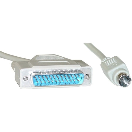 Cable Wholesale Apple Hayes Modem cable, MiniDin8 Male to DB25 Male, 8 Conductor, 6 foot 10M3-01106