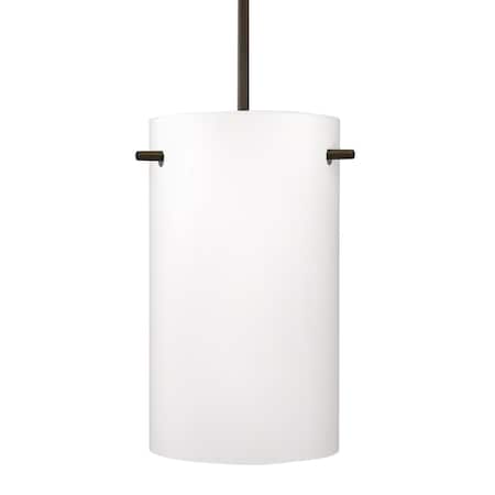 Besa Lighting Besa Tamburo 5 Pendant, Opal Matte, Bronze Finish, 1x 100W MAX E26 Base 1JT-400507-BR