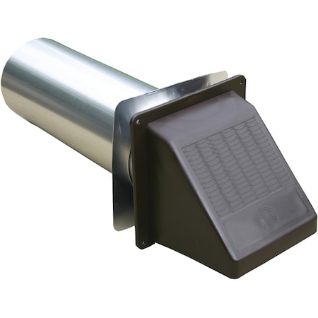 Builders Best 4'' Brown Plastic Wide Mouth Dryer Vent Hood 110410