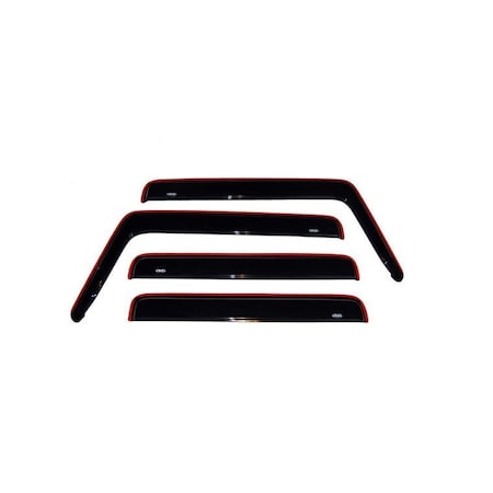 Ventshade Rainguards, Aerodynamic Design, In-Channel, Smoke, Acrylic, Set Of 4 94329