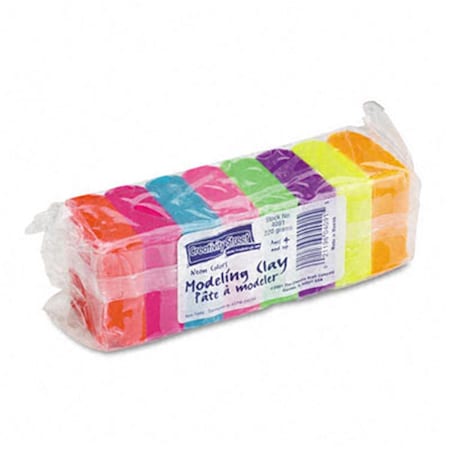 The Chenille Kraft Co Chenille Kraft Reusable Modeling Clay Assortment 220g Eight Neon Colors CH32124