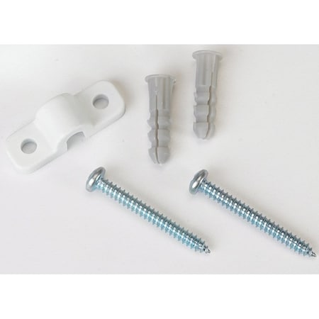 Closetmaid U Clip, Metal, White, Wall Mounting 7556