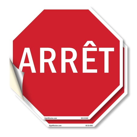 Signmission Arrt, 6 inch X 6 inch, Vinyl Decal, 2PK OC-D-2PACK-6-60