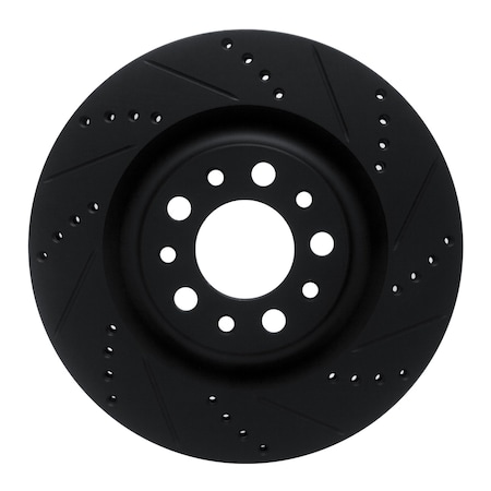 Dynamic Friction Co DFC Brake Rotor - Drilled and Slotted - Black 633-16013R