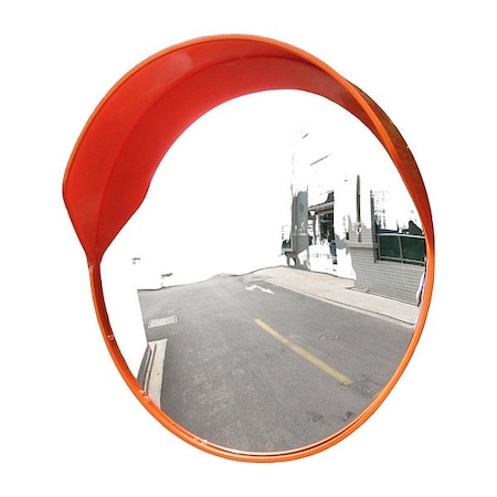 Fred Silver Convex Mirror, 33 in Dia, Polycarbonate PCPO-33