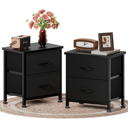 Simple Deluxe 2 drawers, black, 2PK 3A88HKCABT2BLKX2
