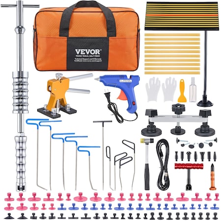 Vevor 89Pcs Paintless Dent Removal Puller Stainless Steel Tool Dent Repair Rods, 89PK VV-PR-T8901