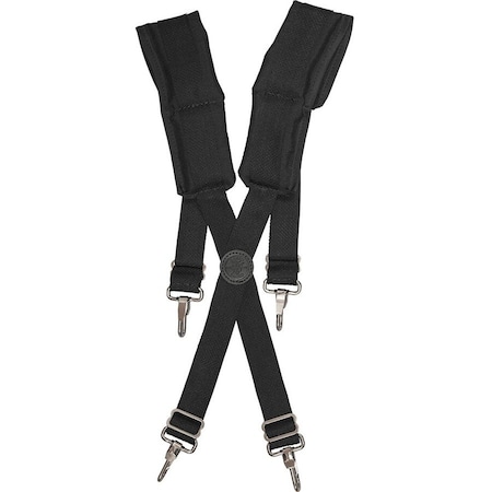 Klein Tools Tool Suspenders, Modular Tool Belt, Black, Cordura(R) Fabric 55400