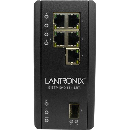 Transition Networks HARDENED UNMANAGED SWITCH, 4-PORT GE POE++, (1) 10/100/1000BAST-T, 1 100/1000 SF SISTP1040-551-LRT