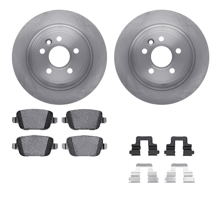 Dynamic Friction Co DFC Brake Rotor with 5000 Brake Pads and Hardware Kit 6512-27234