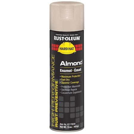 Rust-Oleum Rust Preventative Spray Paint, Almond, Gloss, Solvent, 15 oz V2170838