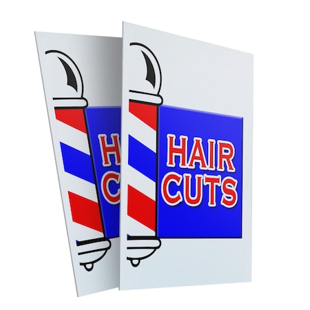 Signmission Hair Cuts, Plastic Signs Only 24 Inch x 36 Inch, Corrugated Plastic, 2PK CSB-2436-2PACK-Hair Cuts
