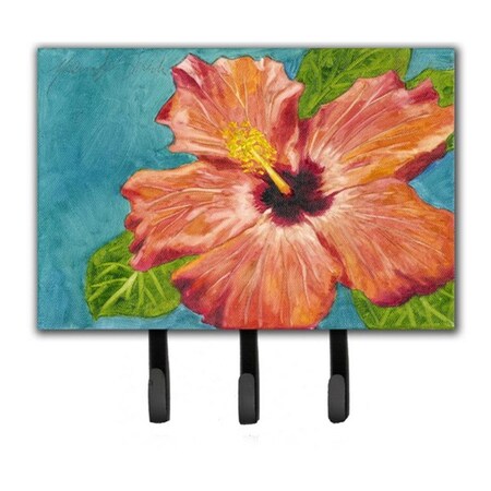 Carolines Treasures Coral Hibiscus by Malenda Trick Leash or Key Holder TMTR0316TH68