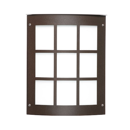 Besa Lighting Besa Outdoor Moto 11 Grid Bronze White Acrylic 1x5W LED MOTO11GR-WA-LED-BR