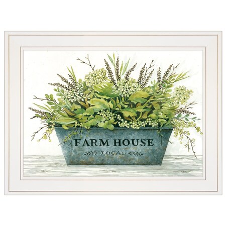 Homeroots Farmhouse White Framed Print Wall Art 404776